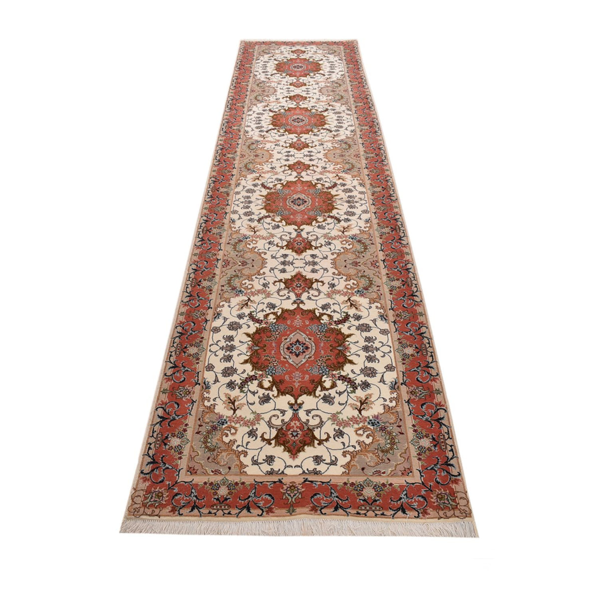 Runner Persisk matta - Tabriz - Royal - 404 x 89 cm - flerfärgad