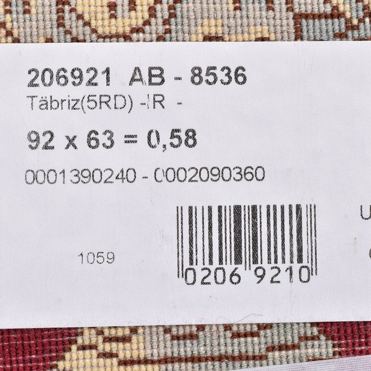 Persisk matta - Tabriz - Royal - 92 x 63 cm - flerfärgad