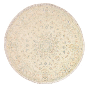 Persisk matta - Tabriz - Premium runt  - 250 x 250 cm - beige