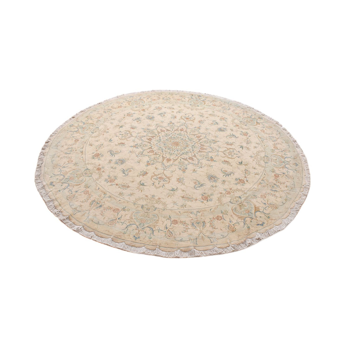 Persisk matta - Tabriz - Premium runt  - 250 x 250 cm - beige