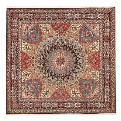 Persisk matta - Tabriz - Premium - 260 x 253 cm - mörk beige