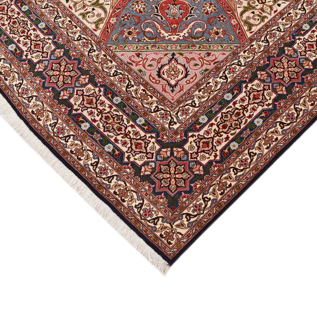 Persisk matta - Tabriz - Premium - 260 x 253 cm - mörk beige
