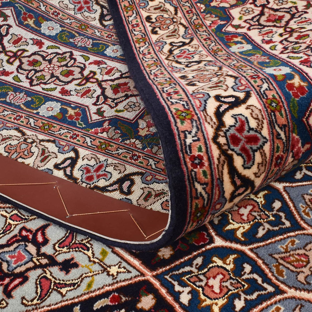 Persisk matta - Tabriz - Premium - 260 x 253 cm - mörk beige