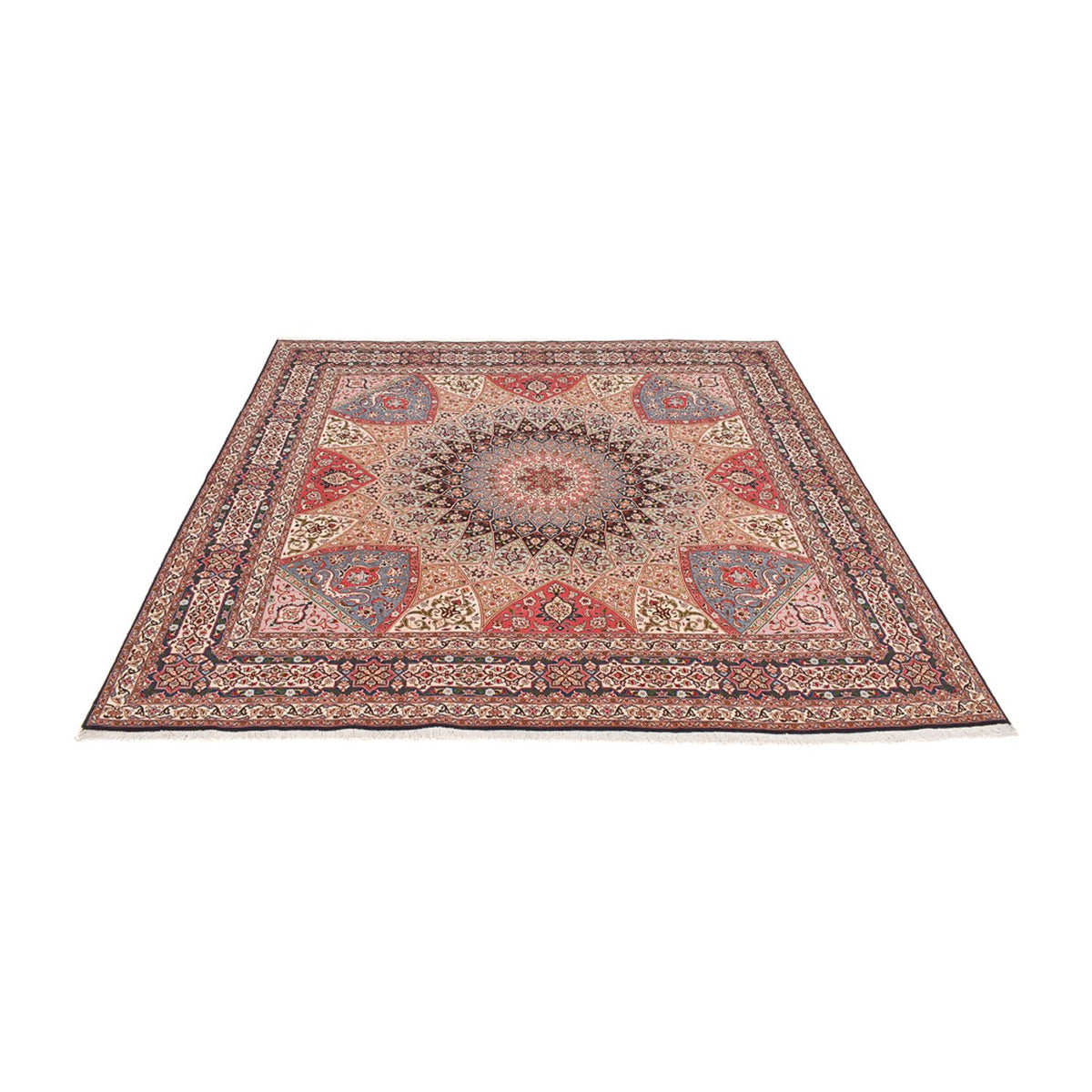 Persisk matta - Tabriz - Premium - 260 x 253 cm - mörk beige