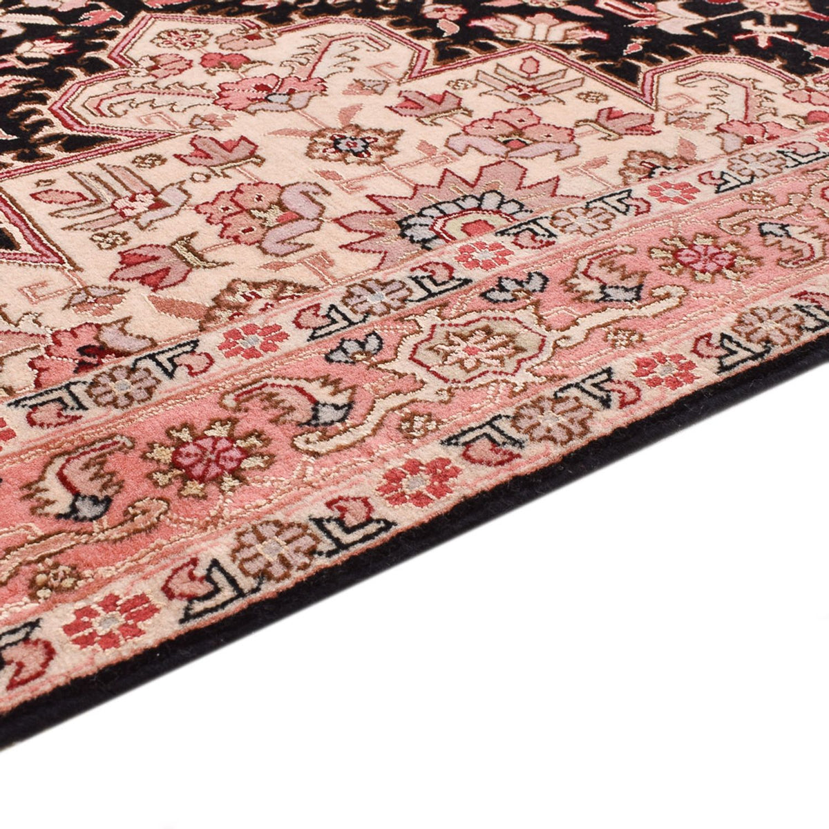 Runner Persisk matta - Tabriz - Premium - 350 x 91 cm - mörkblå