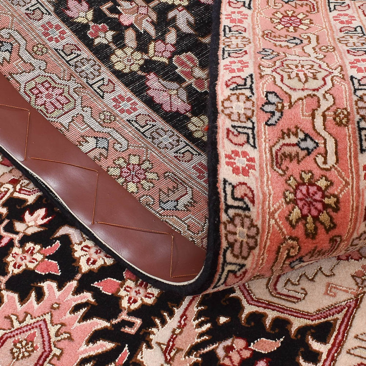 Runner Persisk matta - Tabriz - Premium - 350 x 91 cm - mörkblå