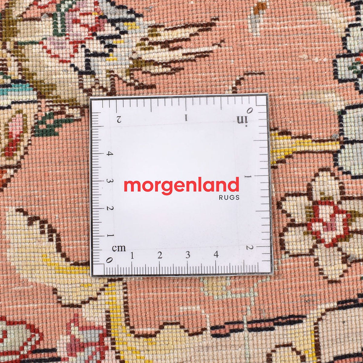 Persisk matta - Tabriz - Premium runt  - 200 x 200 cm - grädde