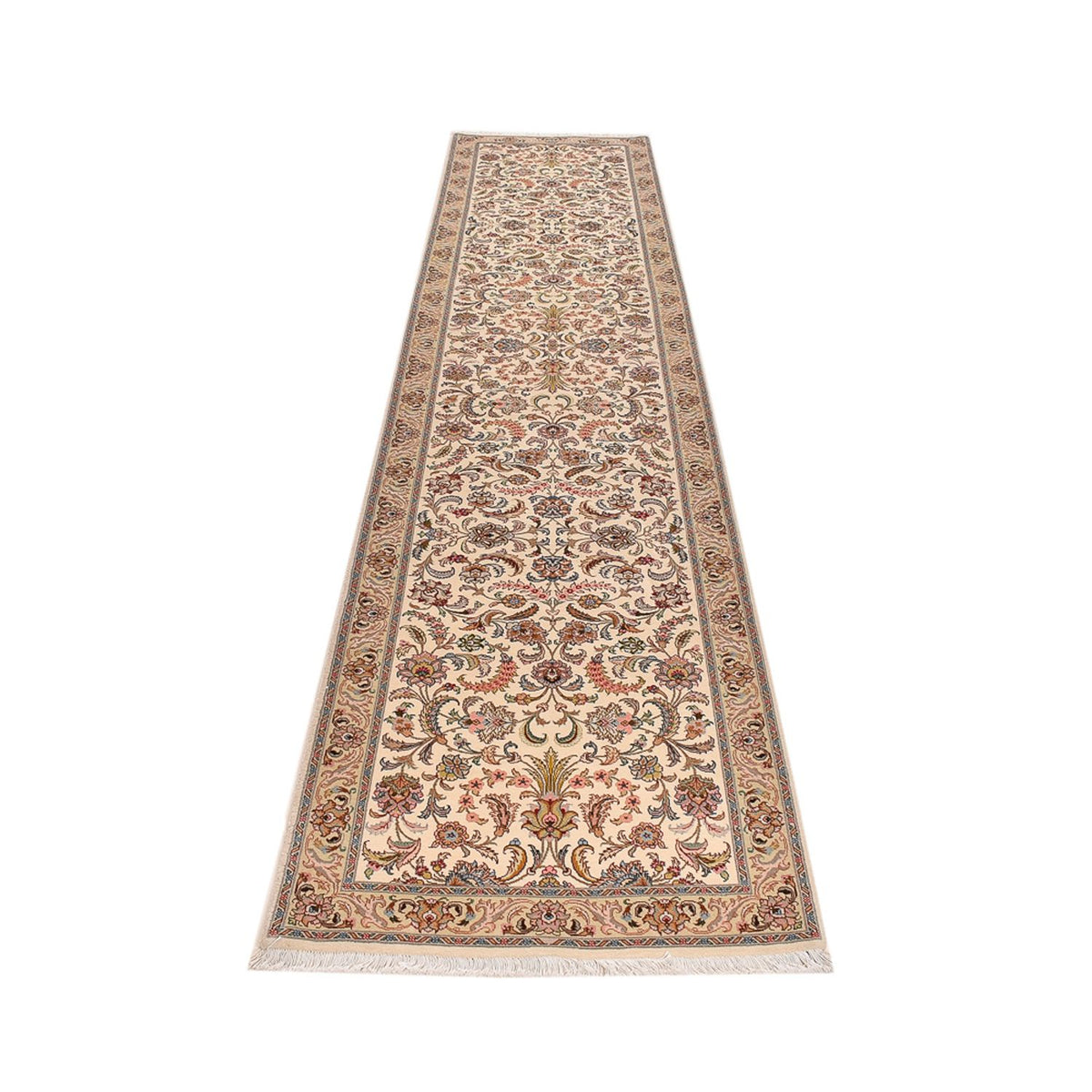 Runner Persisk matta - Tabriz - Royal - 405 x 84 cm - beige