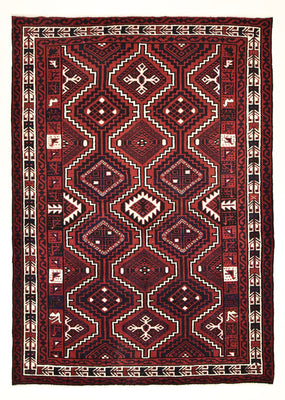 Gabbeh-matta - Loribaft Persian - 302 x 222 cm - bordeaux röd