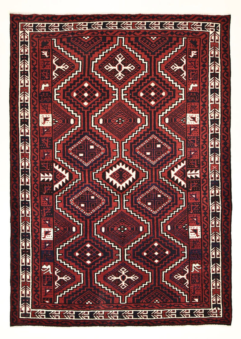 Gabbeh-matta - Loribaft Persian - 302 x 222 cm - bordeaux röd