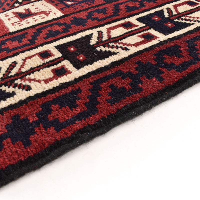 Gabbeh-matta - Loribaft Persian - 302 x 222 cm - bordeaux röd