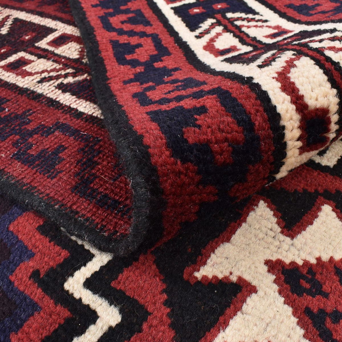 Gabbeh-matta - Loribaft Persian - 302 x 222 cm - bordeaux röd