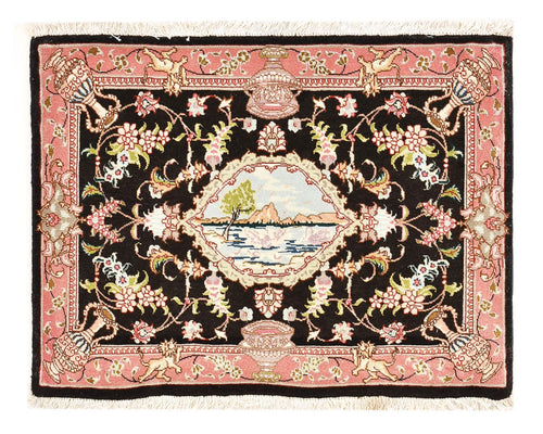 Persisk matta - Tabriz - Royal - 72 x 55 cm - mörkblå