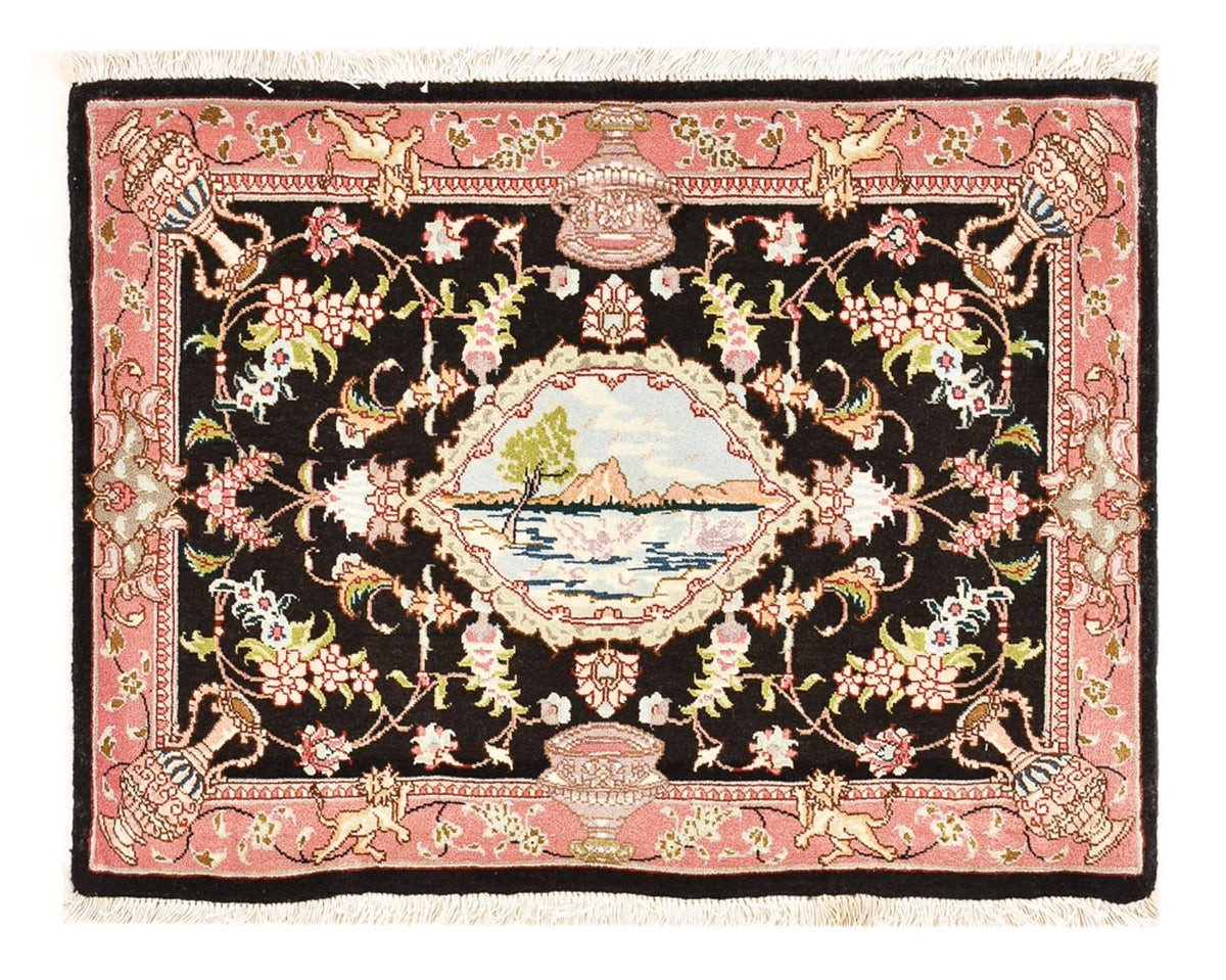 Persisk matta - Tabriz - Royal - 72 x 55 cm - mörkblå