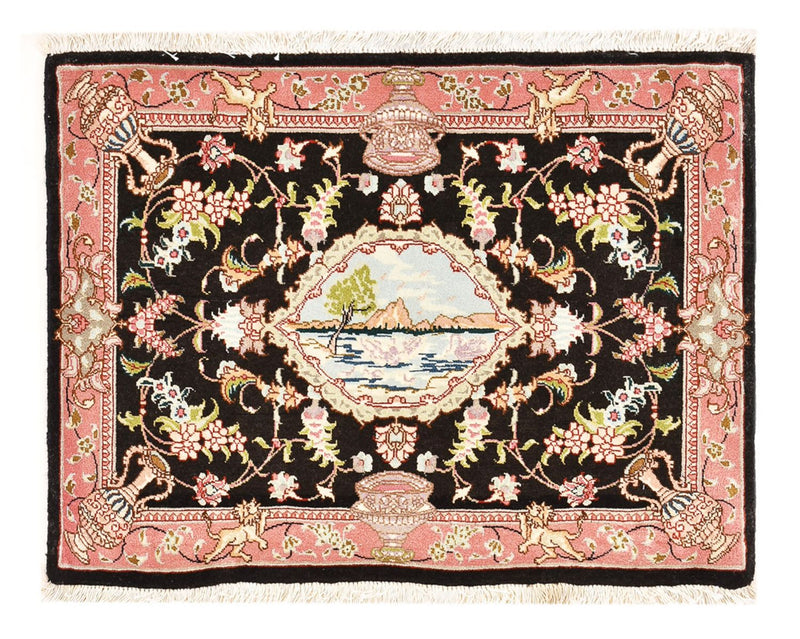 Persisk matta - Tabriz - Royal - 72 x 55 cm - mörkblå