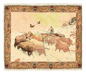 Persisk matta - Tabriz - Royal - 110 x 84 cm - flerfärgad