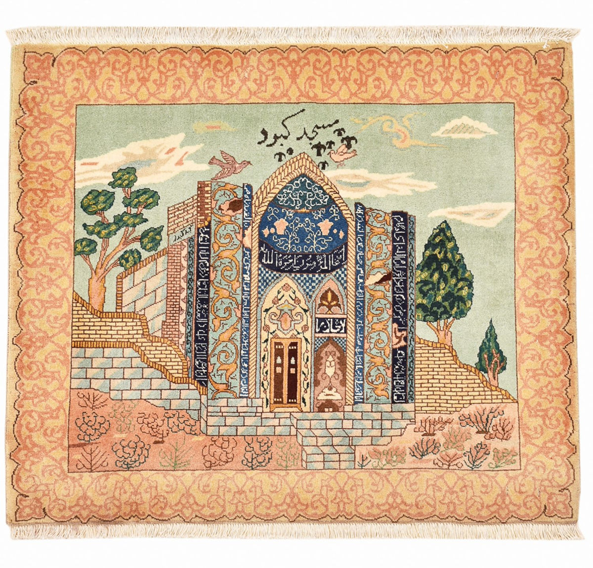 Persisk matta - Tabriz - Royal - 87 x 72 cm - flerfärgad