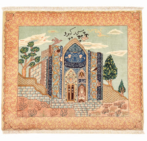 Persisk matta - Tabriz - Royal - 87 x 72 cm - flerfärgad