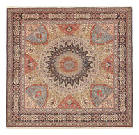 Persisk matta - Tabriz - Royal kvadrat  - 254 x 248 cm - mörk beige