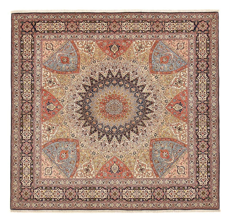 Persisk matta - Tabriz - Royal kvadrat  - 254 x 248 cm - mörk beige