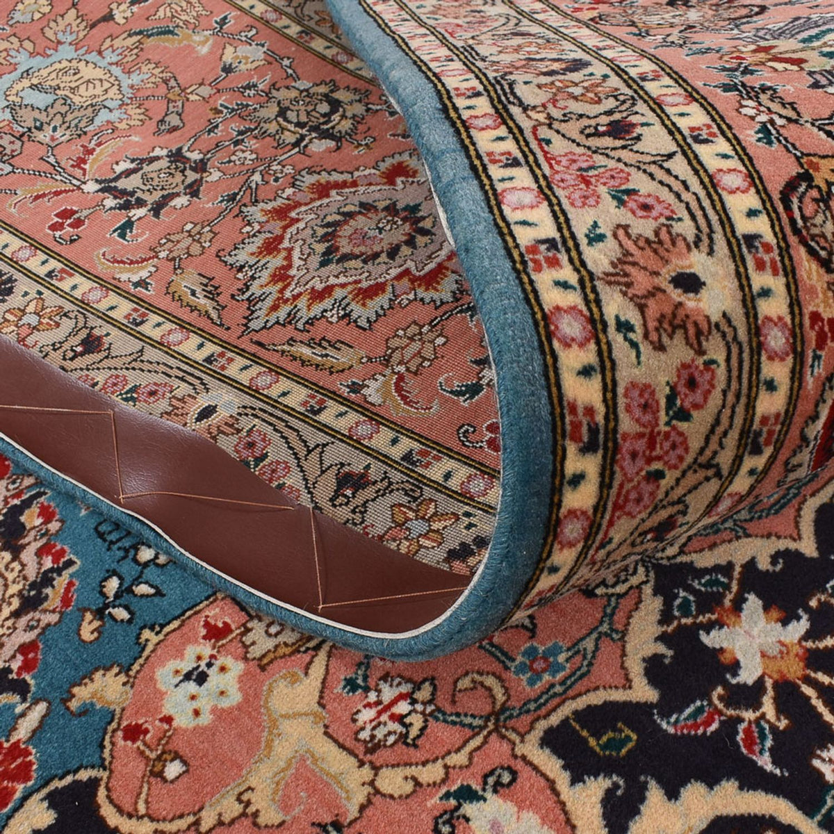 Persisk matta - Tabriz - Royal - 352 x 253 cm - havsblått