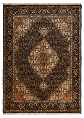 Persisk matta - Tabriz - Royal - 205 x 146 cm - mörkbrun