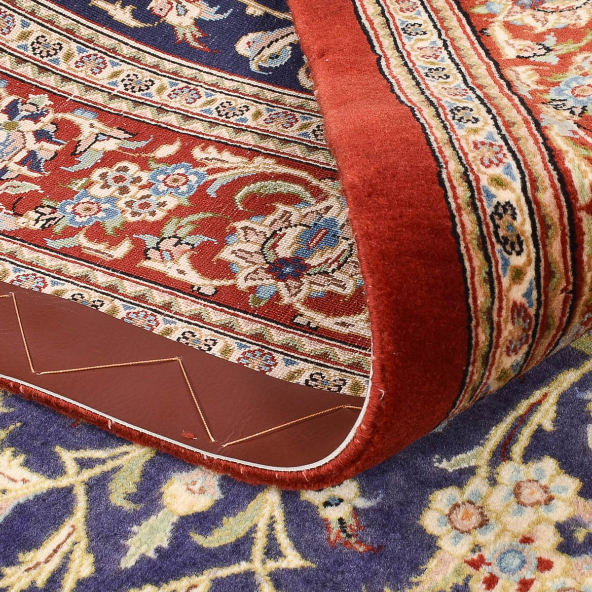 Persisk matta - Ghom - Kunglig - 203 x 133 cm - mörkblå