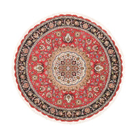 Persisk matta - Tabriz - Royal runt  - 150 x 150 cm - röd
