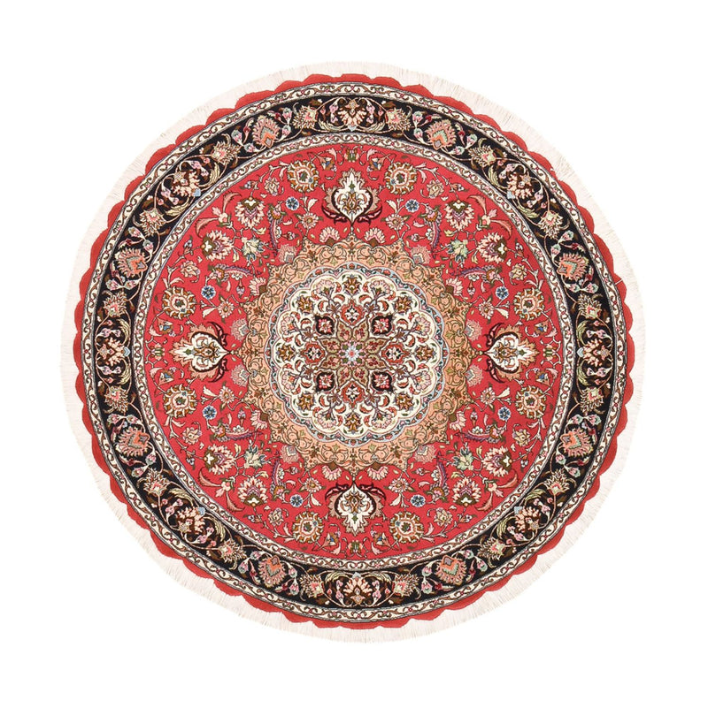 Persisk matta - Tabriz - Royal runt  - 150 x 150 cm - röd