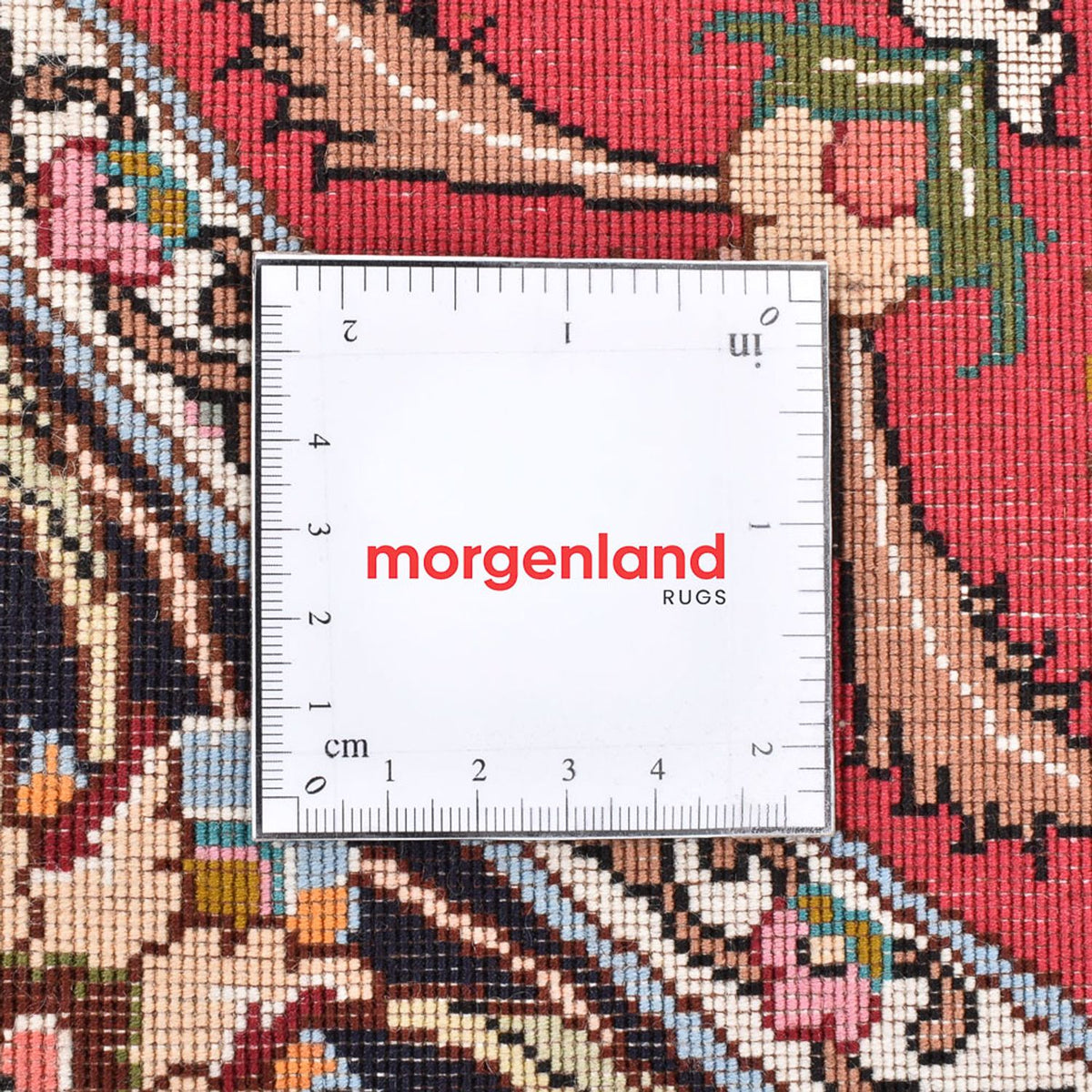 Persisk matta - Tabriz - Royal runt  - 150 x 150 cm - röd