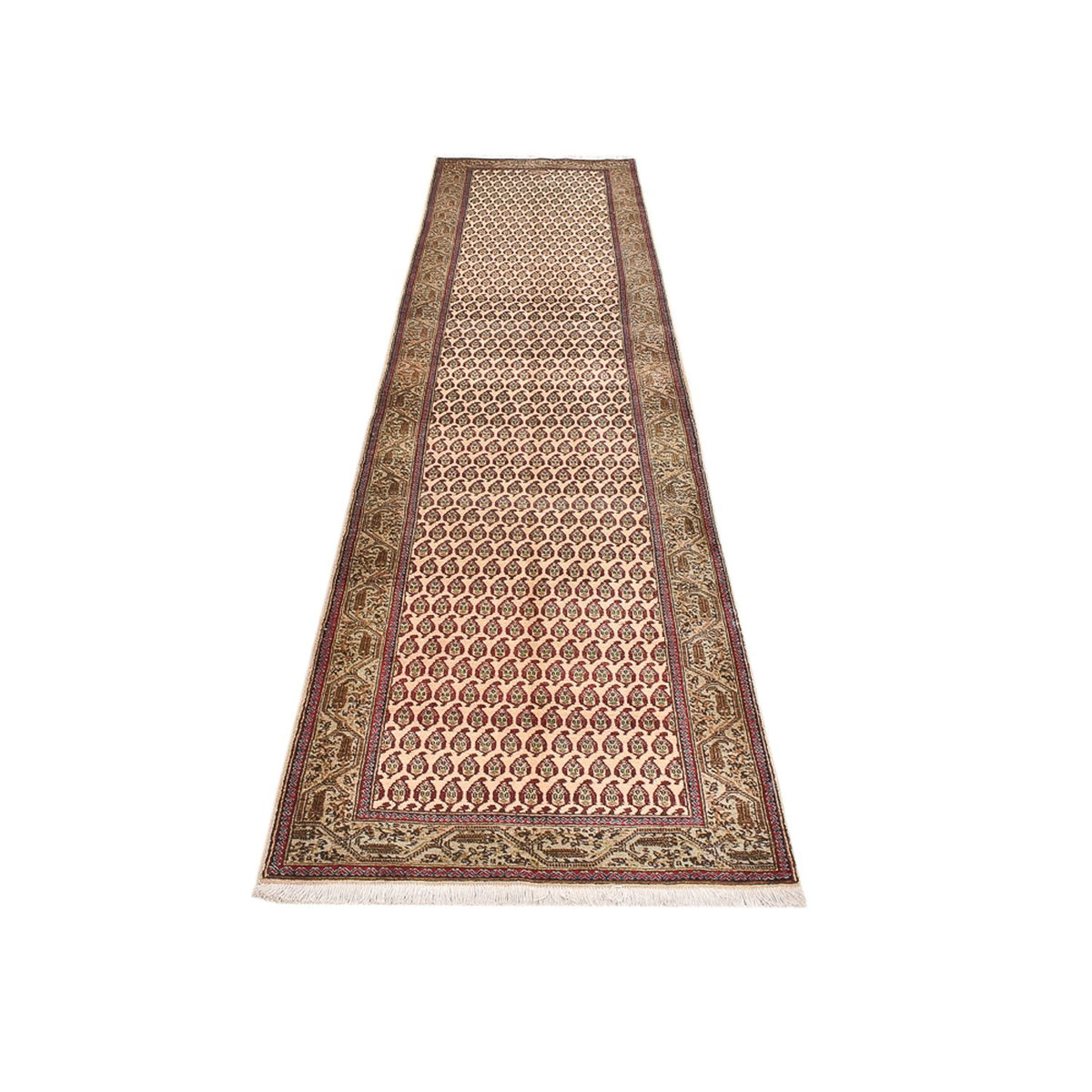 Runner Persisk matta - Tabriz - Royal - 427 x 97 cm - mörk beige