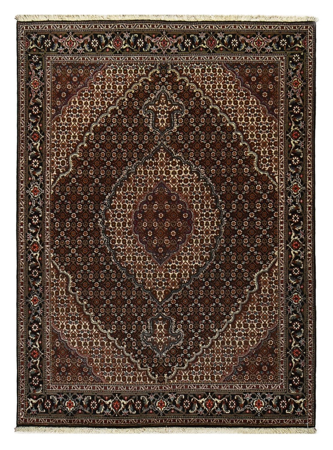 Persisk matta - Tabriz - Royal - 204 x 150 cm - mörkbrun