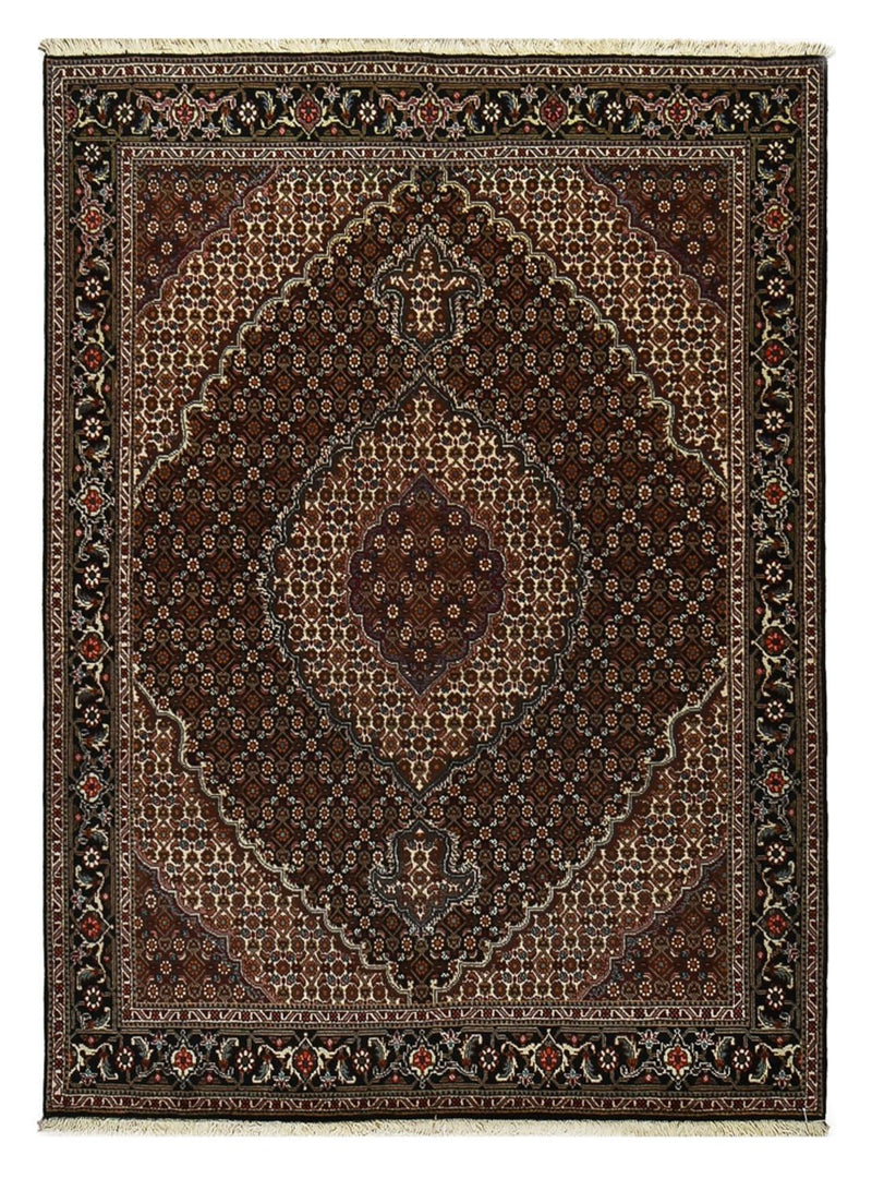 Persisk matta - Tabriz - Royal - 204 x 150 cm - mörkbrun