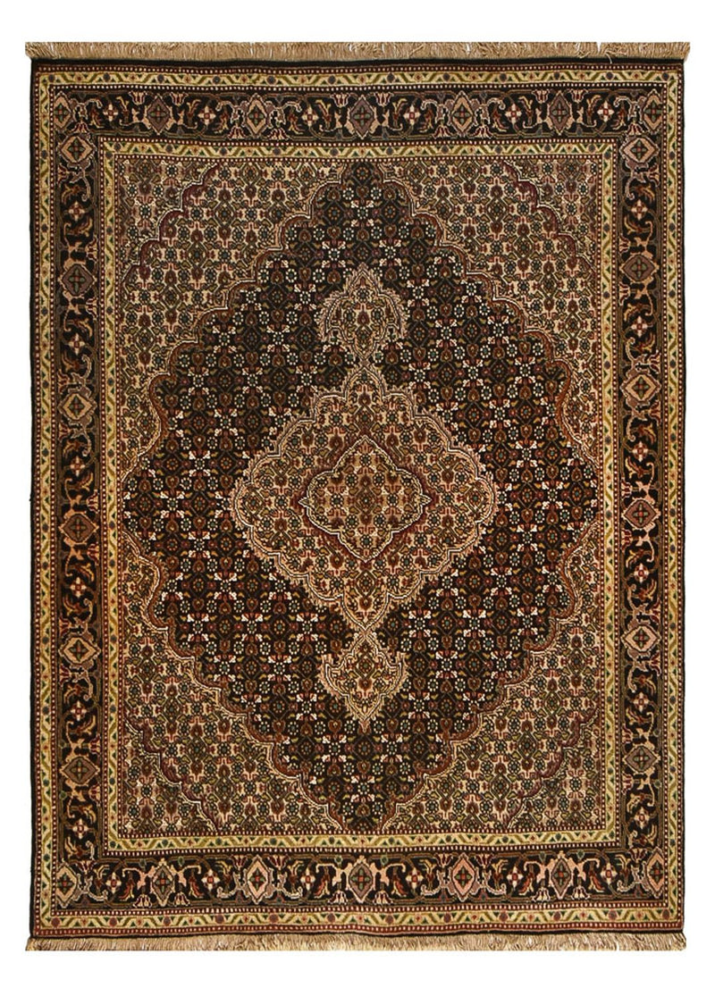 Persisk matta - Tabriz - Royal - 203 x 148 cm - mörkbrun