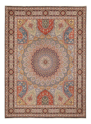 Persisk matta - Tabriz - Royal - 402 x 302 cm - ljusbeige