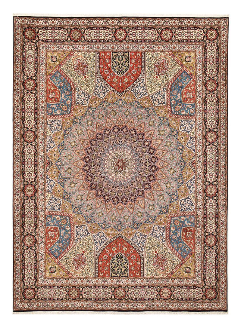 Persisk matta - Tabriz - Royal - 402 x 302 cm - ljusbeige