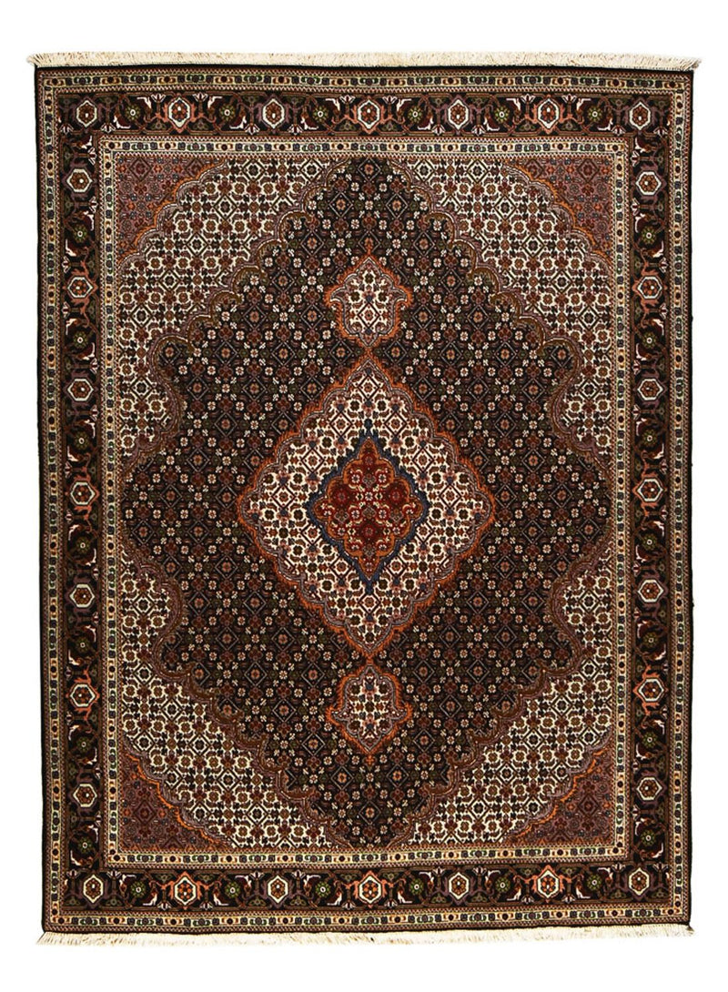 Persisk matta - Tabriz - Royal - 204 x 152 cm - mörkbrun