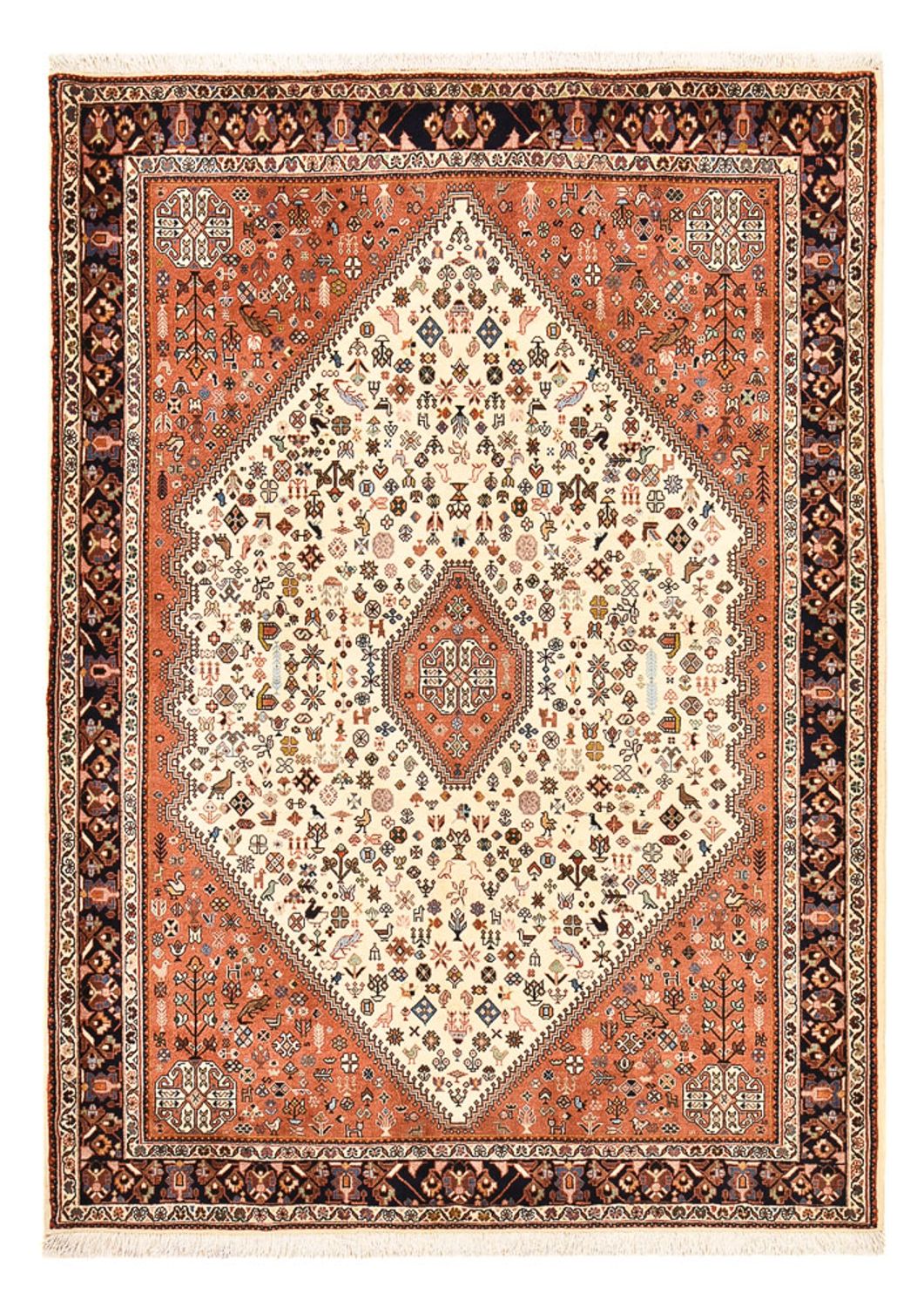 Gabbeh-matta - Kashkuli Persiska - 215 x 155 cm - grädde
