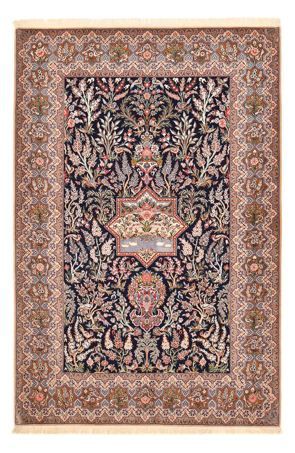 Persisk matta - Isfahan - Premium - 238 x 159 cm - mörkblå