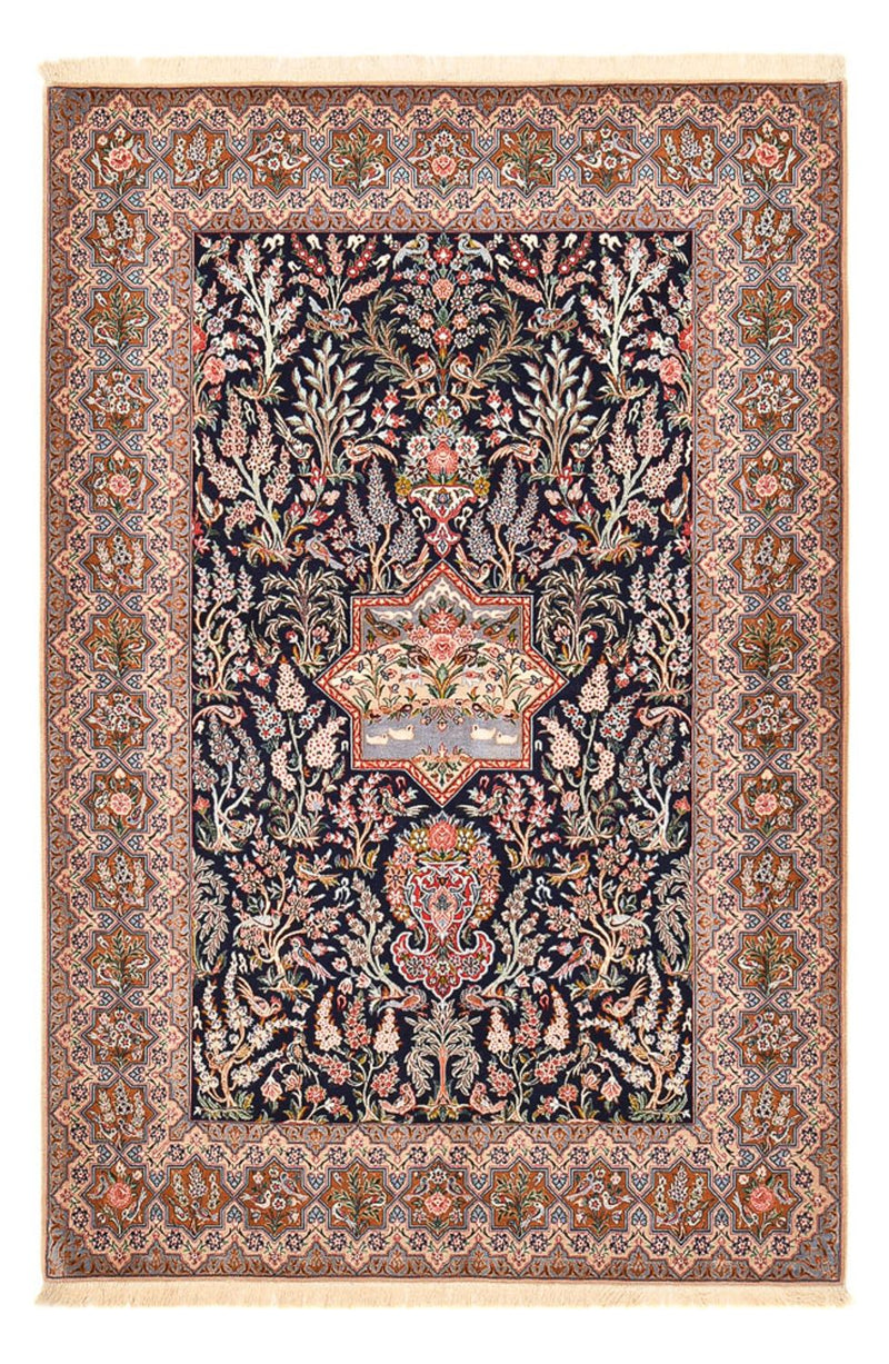 Persisk matta - Isfahan - Premium - 238 x 159 cm - mörkblå