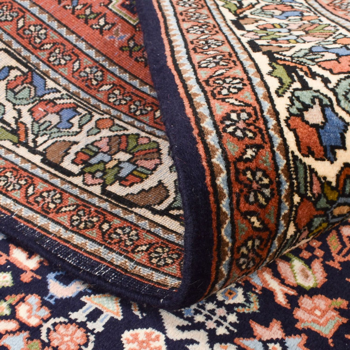 Runner Gabbeh-matta - Kashkuli Persiska - 202 x 150 cm - mörkblå