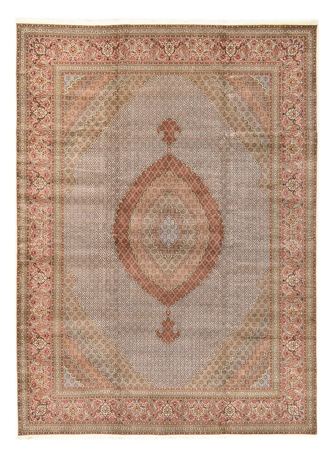 Persisk matta - Tabriz - Royal - 502 x 350 cm - ljusbeige
