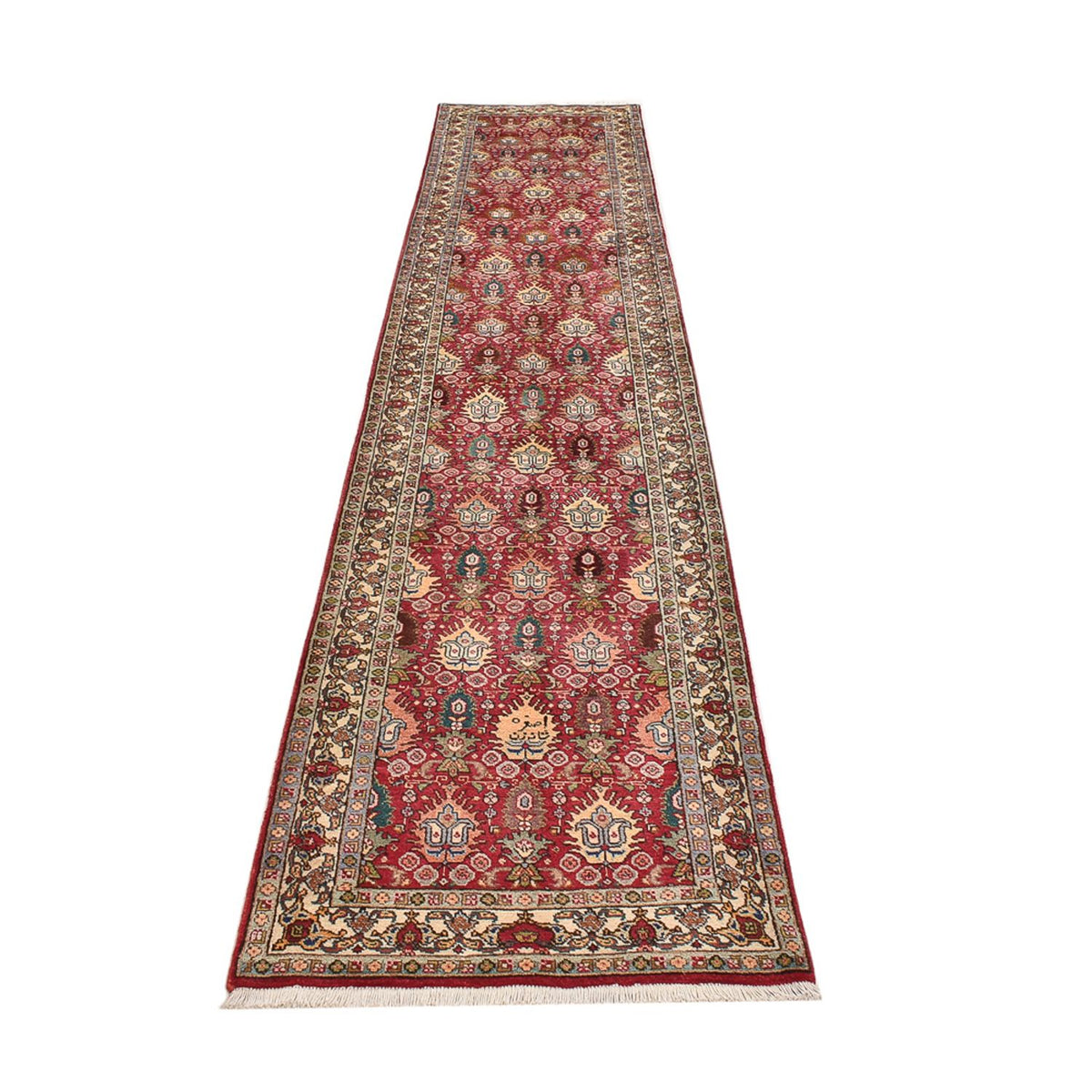 Runner Persisk matta - Tabriz - Royal - 408 x 80 cm - ljusröd