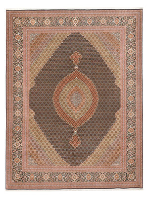 Persisk matta - Tabriz - Royal - 394 x 302 cm - mörk beige