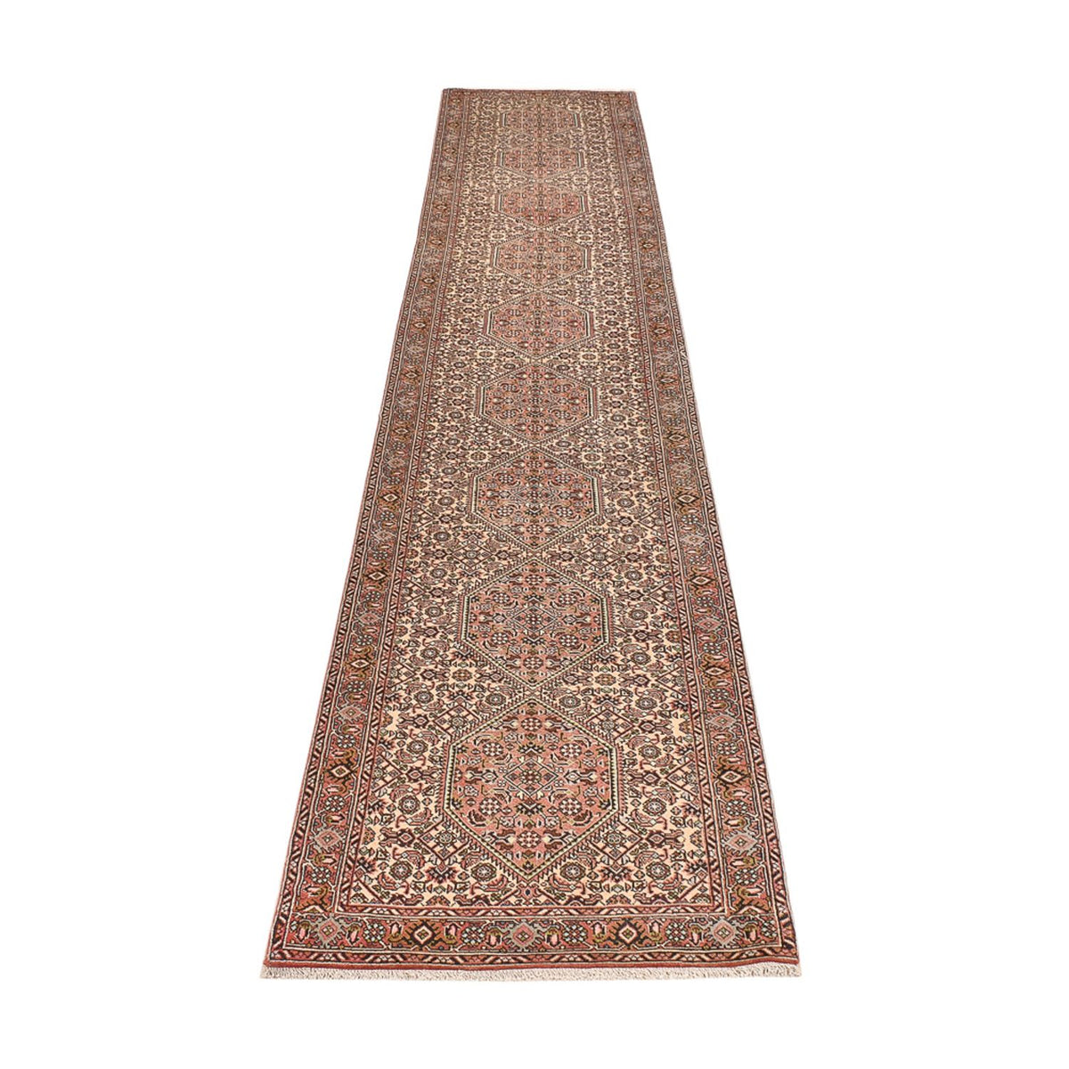 Runner Persisk matta - Bijar - 400 x 72 cm - mörk beige