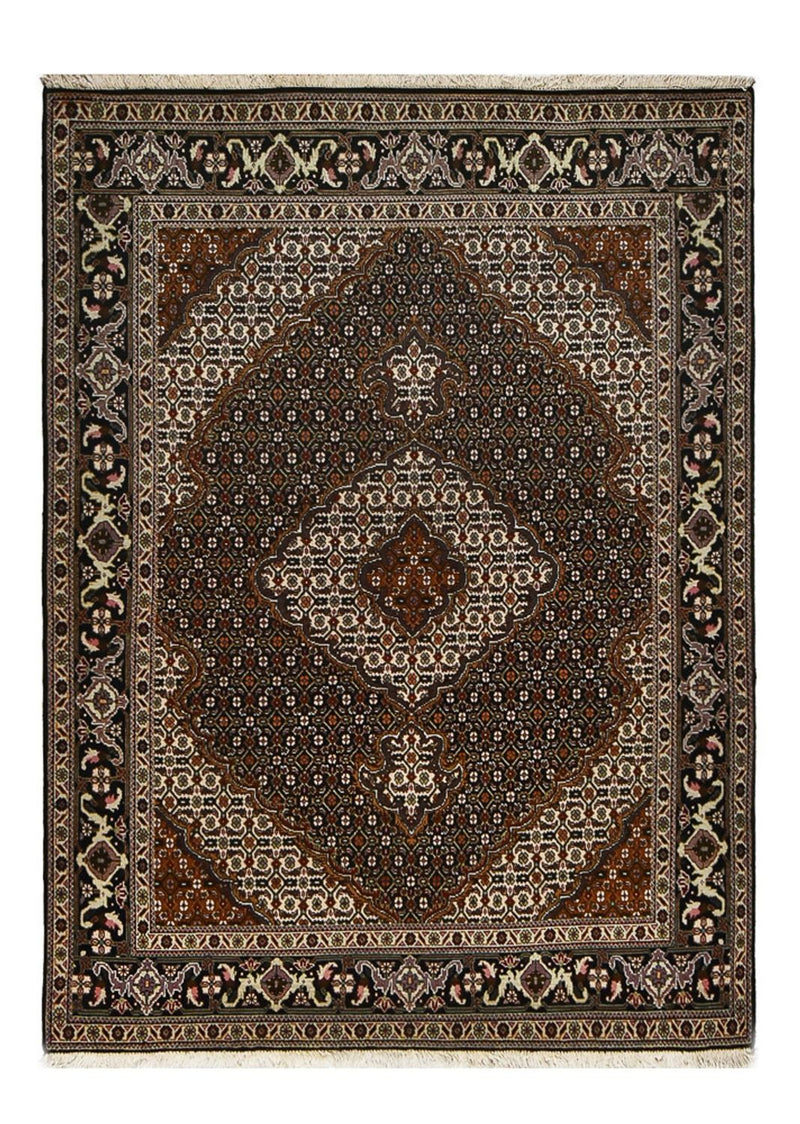 Persisk matta - Tabriz - Royal - 198 x 148 cm - mörkbrun