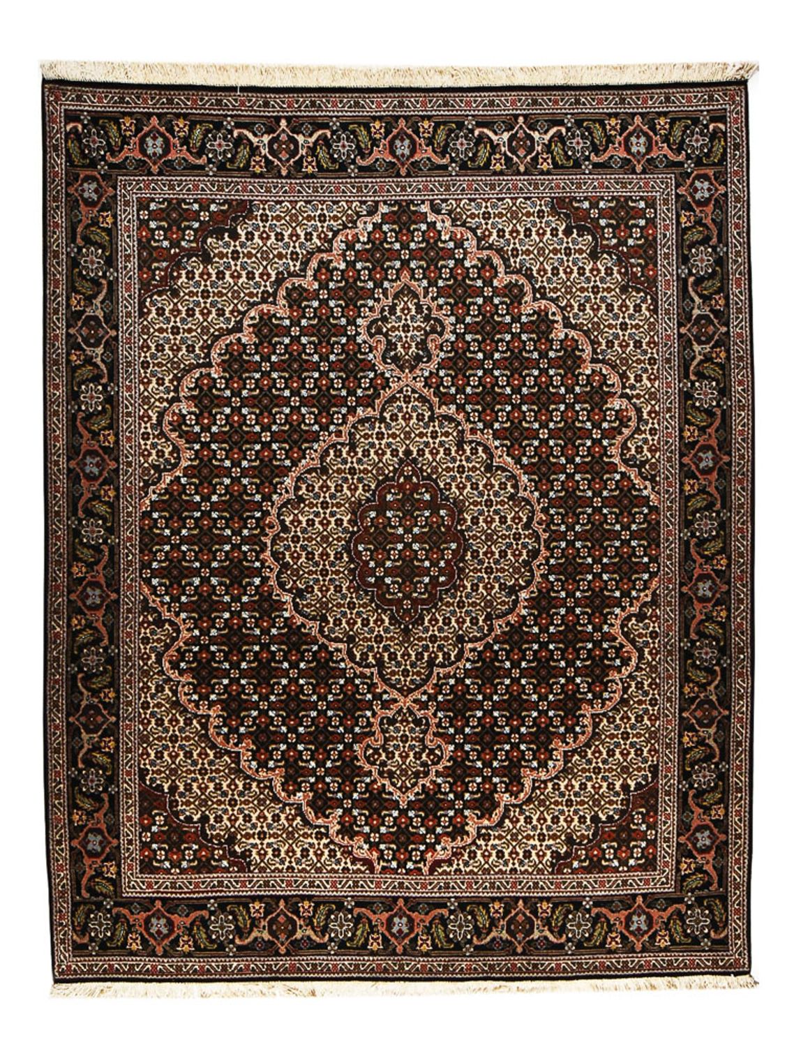 Persisk matta - Tabriz - Royal - 200 x 151 cm - mörkbrun