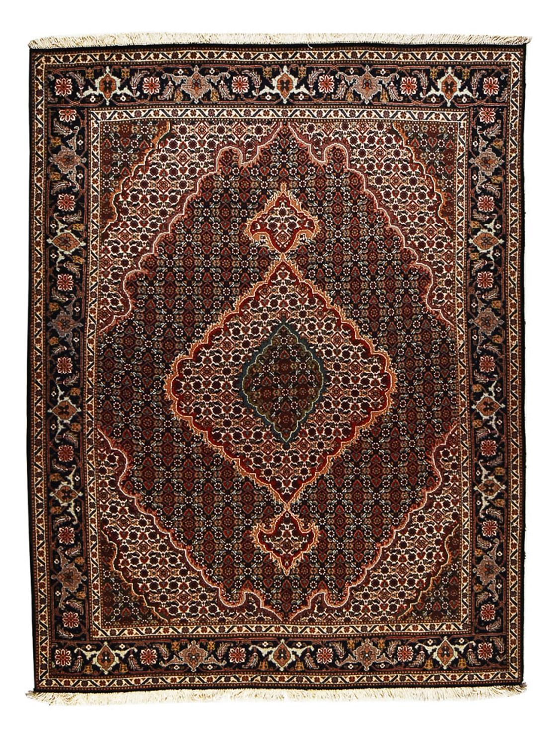 Persisk matta - Tabriz - Royal - 198 x 150 cm - mörkbrun