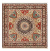 Tabriz - 50 Raj Mattan 251x253cm - Persisk matta - Kvadrat / Mörk beige / 251 x 253 cm Kvadrat