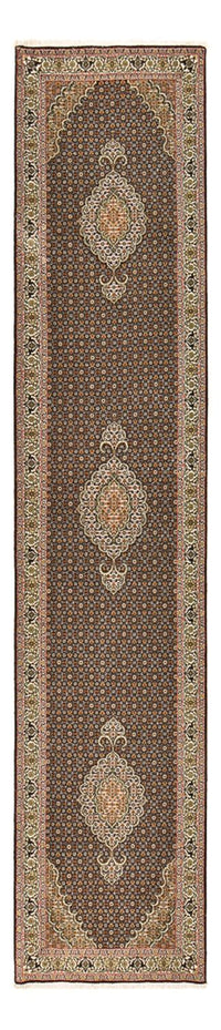 Runner Persisk matta - Tabriz - Royal - 396 x 82 cm - mörk beige